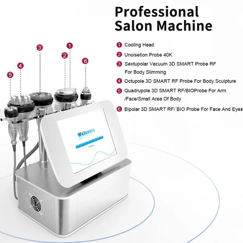6 In 1 Cavitation Rf Machine 40K - 3D Ultrasonik 40K RF Kavitasyon Makinesi