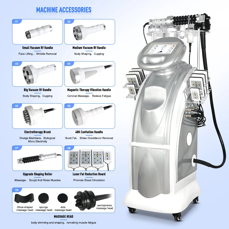 40K 9'u 1 Arada Kavitasyon Vak - Lipo Laser Pads Slimming Machine incelemesi ve fiyatı